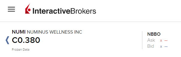 Interactive Brokers NUMI page