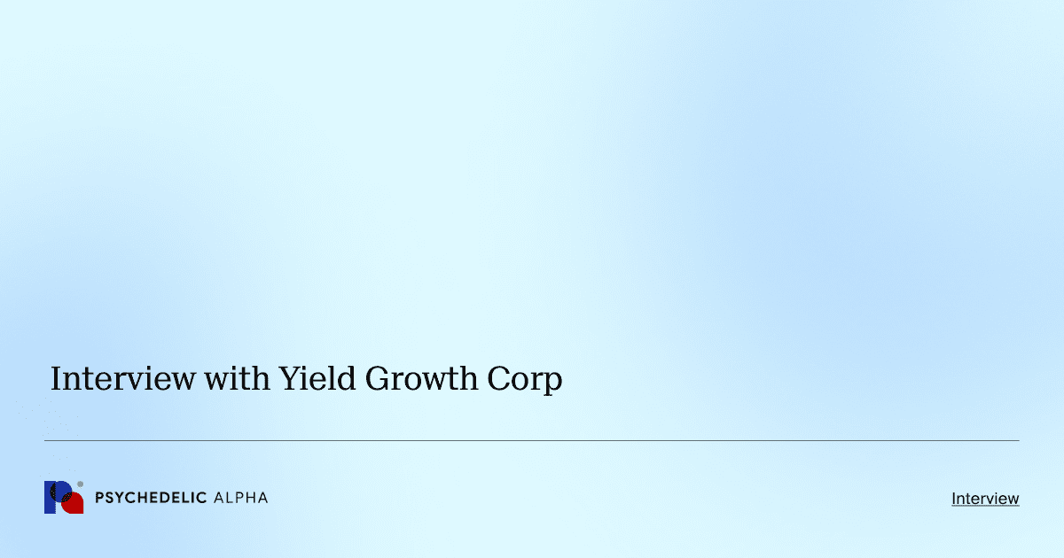 Interview with Yield Growth Corp