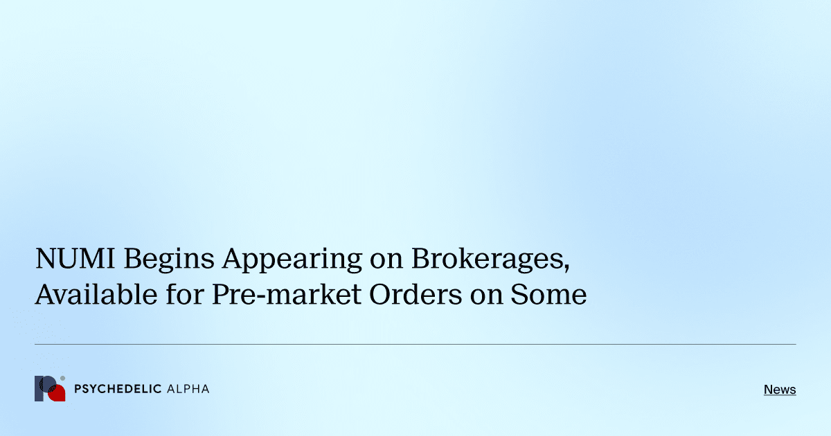 NUMI Begins Appearing on Brokerages, Available for Pre-market Orders on Some