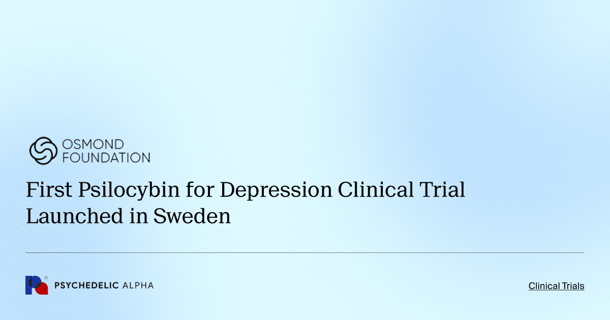 First Psilocybin for Depression Clinical Trial Launched in Sweden
