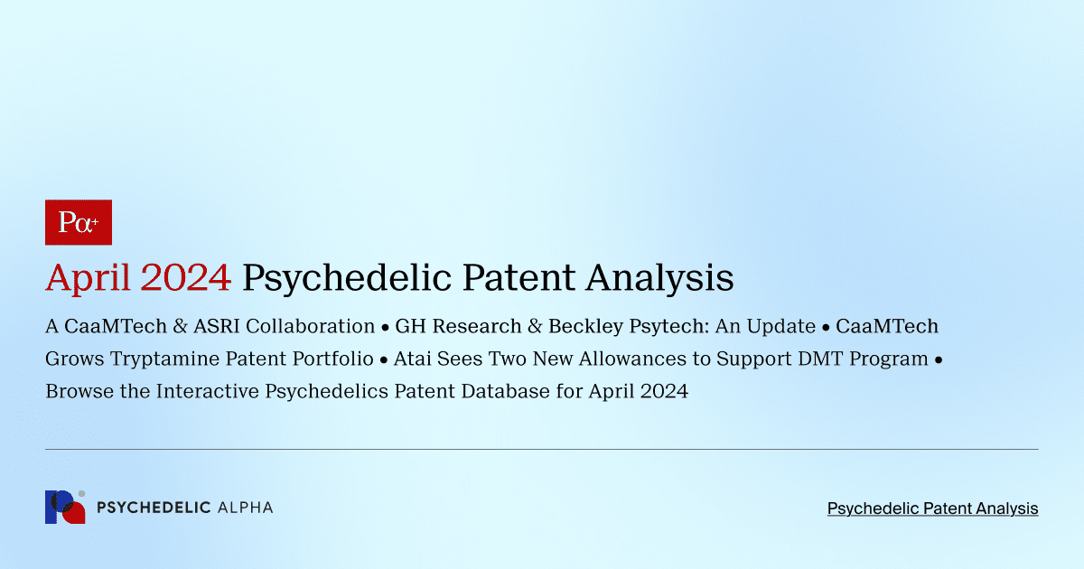 April 2024 Psychedelic Patent Analysis