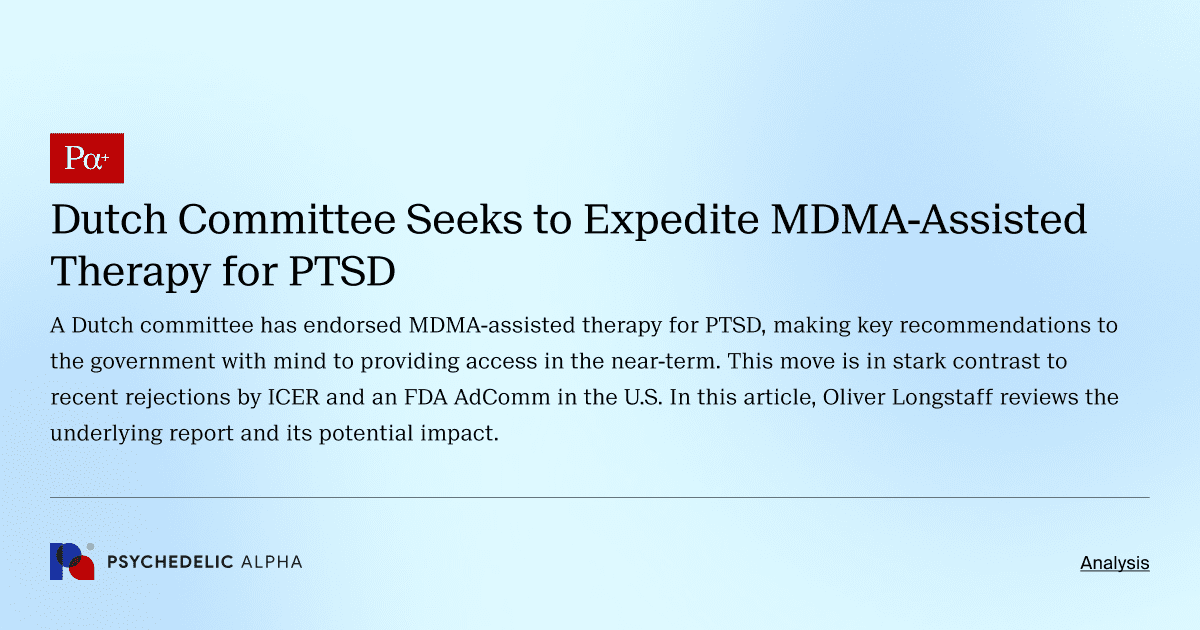 Dutch Committee Seeks to Expedite MDMA-Assisted Therapy for PTSD
