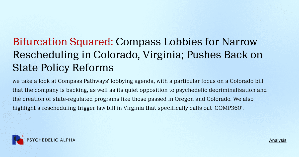 Bifurcation Squared: Compass Lobbies for Narrow Rescheduling in Colorado, Virginia; Pushes Back on State Policy Reforms