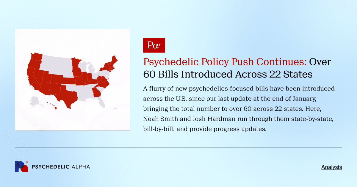 Psychedelic Policy Push Continues: Over 60 Bills Introduced Across 22 States