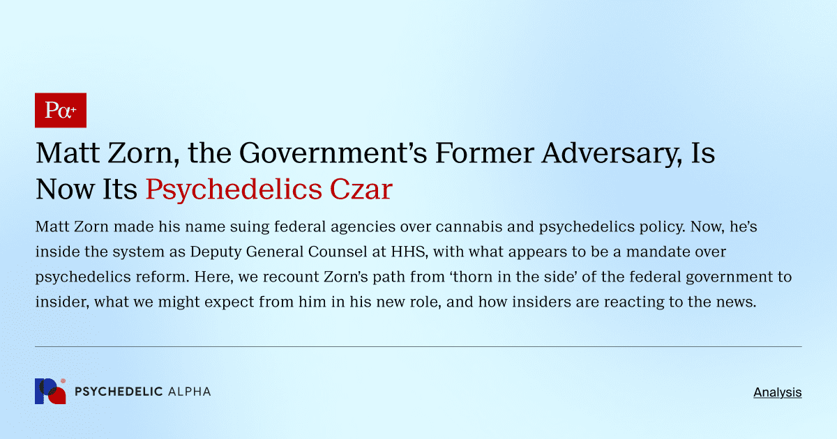 Matt Zorn, the Government’s Former Adversary, Is Now Its Psychedelics Czar