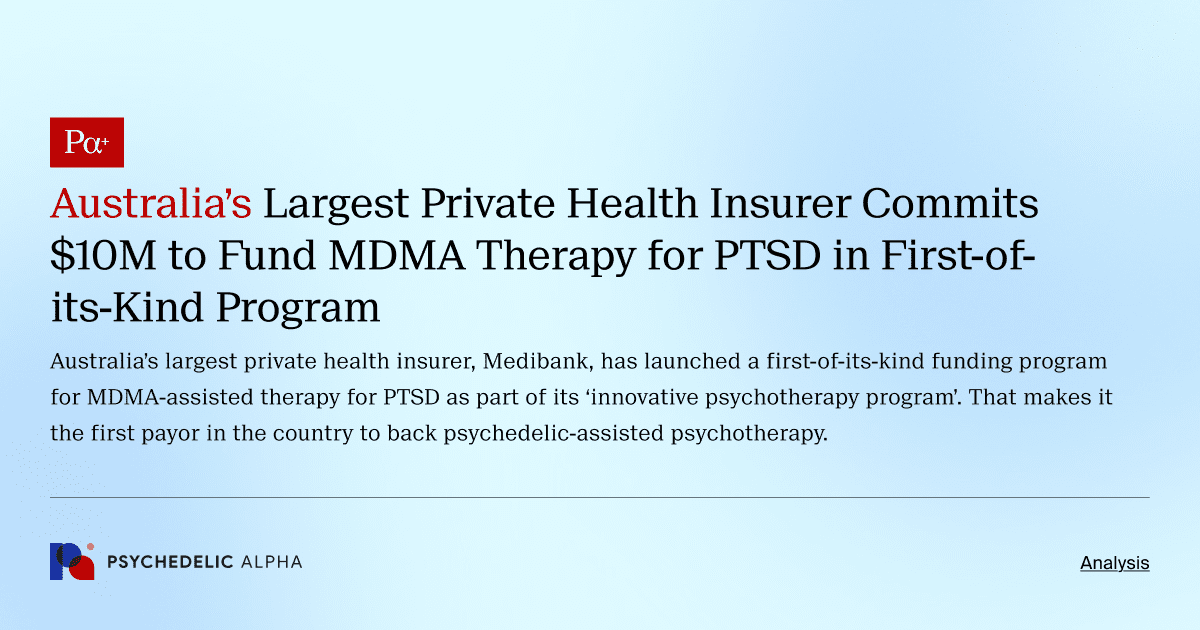Australia’s Largest Private Health Insurer Commits $10M to Fund MDMA Therapy for PTSD in First-of-its-Kind Program
