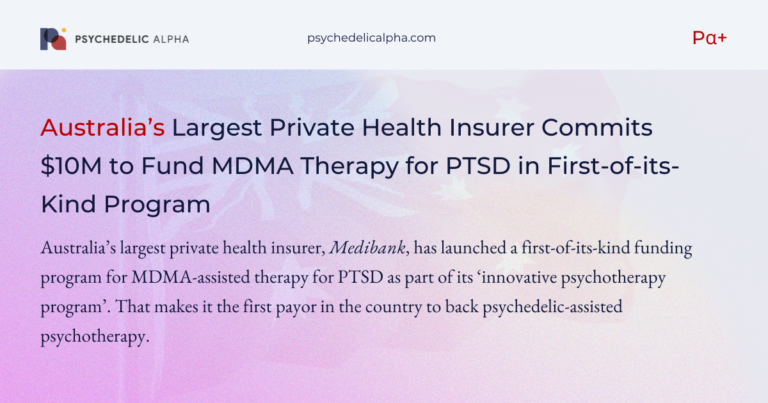 Header - Australia’s Largest Private Health Insurer Commits $10M to Fund MDMA Therapy for PTSD in First-of-its-Kind Program