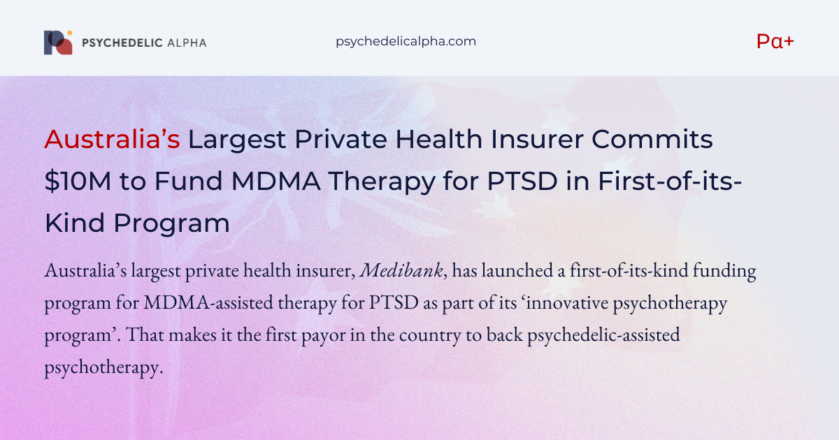 You are currently viewing Australia’s Largest Private Health Insurer Commits $10M to Fund MDMA Therapy for PTSD in First-of-its-Kind Program