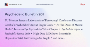 Read more about the article Pα+ Psychedelic Bulletin #201: Dispatches from Prague and London; Texas Becomes Leader in Ibogaine Research as Governor Signs $50M Match-Funding Bill; High-Dose LSD Shows Potential in Depression, But Findings Are Fragile