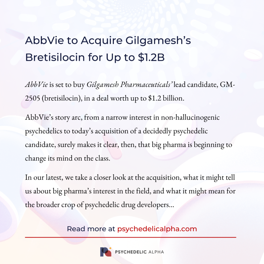 AbbVie to Acquire Gilgamesh’s Bretisilocin for Up to $1.2B