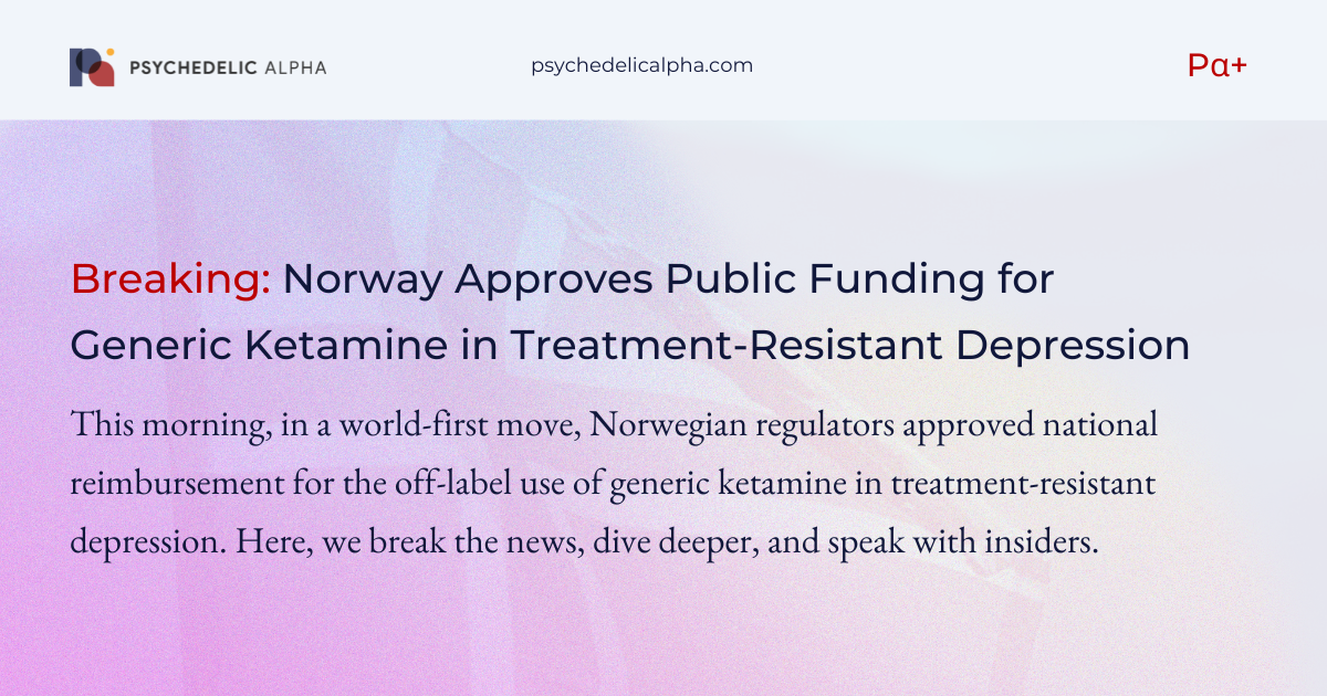 You are currently viewing Norway Approves Public Funding for Generic Ketamine in Treatment-Resistant Depression