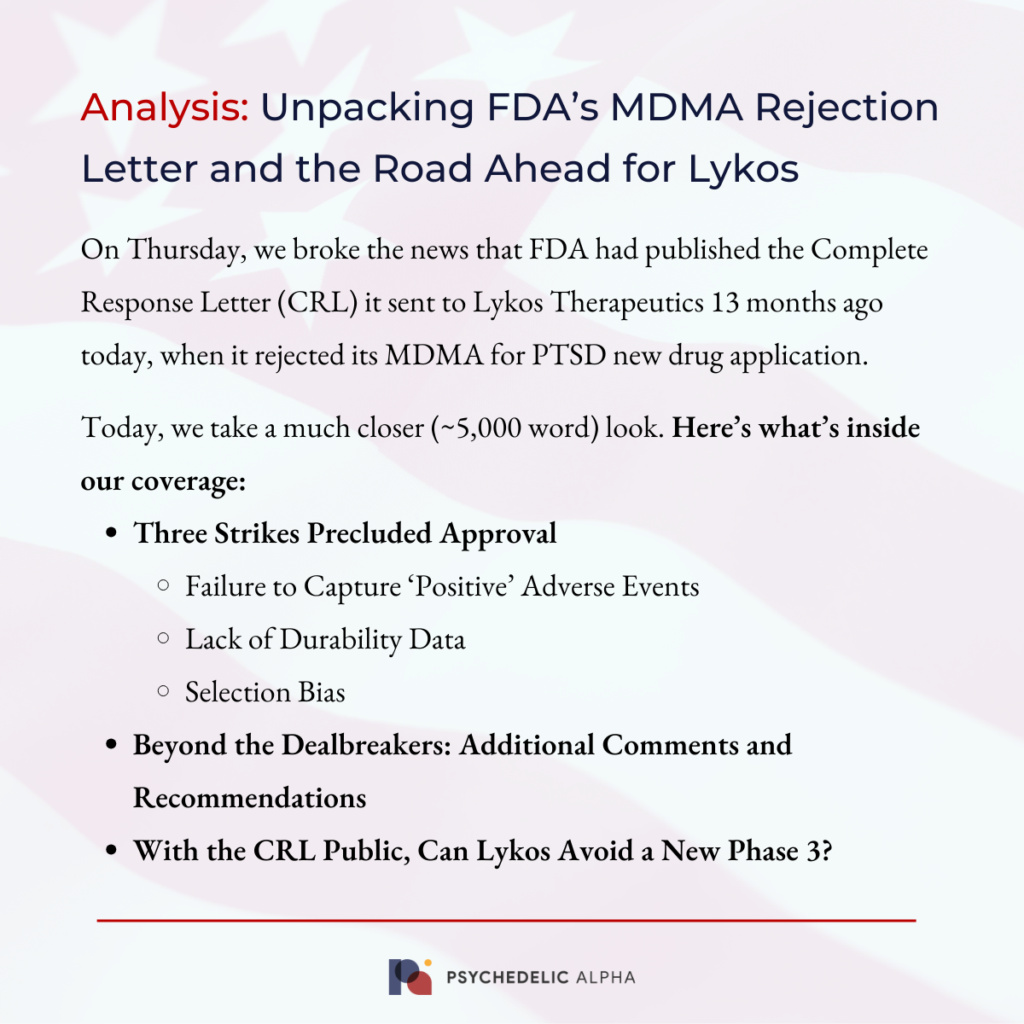 Socials- Analysis- Unpacking FDA’s MDMA Rejection Letter and the Road Ahead for Lykos