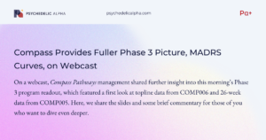 Read more about the article Compass Provides Fuller Phase 3 Picture, MADRS Curves, on Webcast