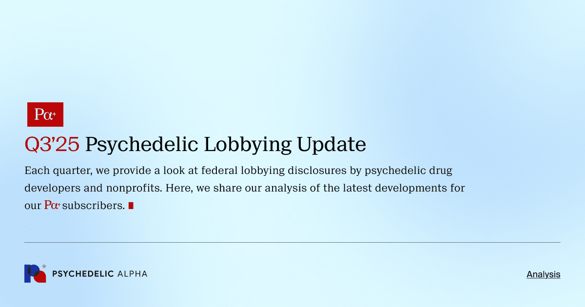 Q3’25 Psychedelic Lobbying Update