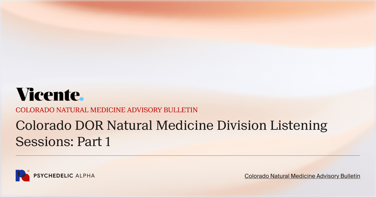 Colorado DOR Natural Medicine Division Listening Sessions_ Part 1
