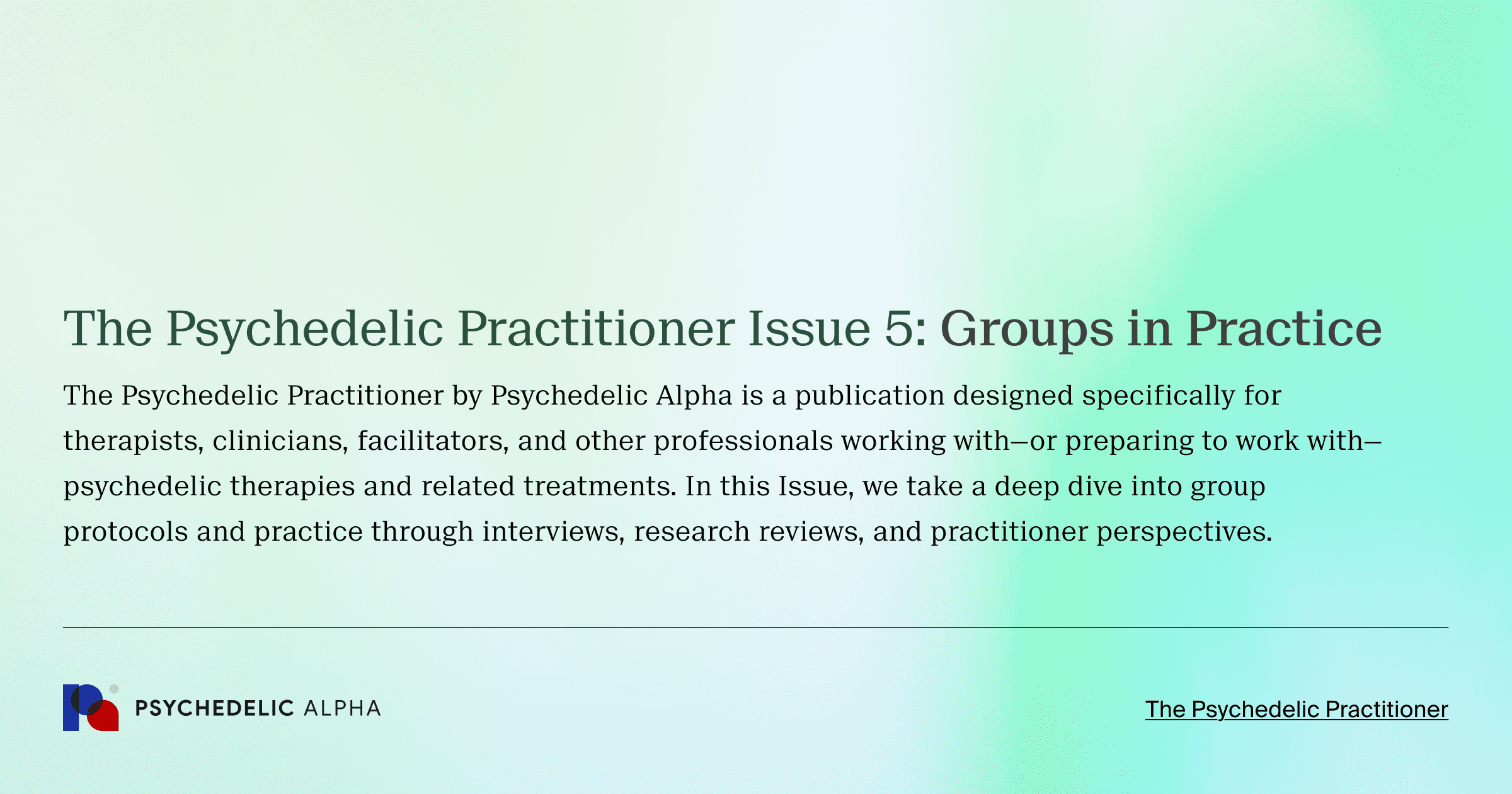 The Psychedelic Practitioner Issue 5_ Groups in Practice